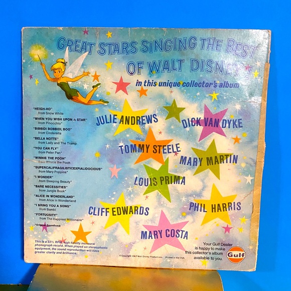 WALT DISNEY’S VTG 1967 HAPPIEST SONGS DISNEYLAND VINYL RECORD by GULF GA… - Picture 10 of 16